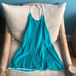 Teal Terry Cloth Beach Cover-Up